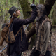 Maggie, uh, gently lays her forearm on a zombie’s face.